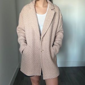 Abercrombie and Fitch pink tweed coat